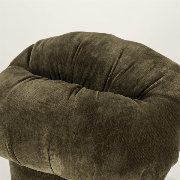 Retro poef/stoel Nook By-Boo  - Groene stof