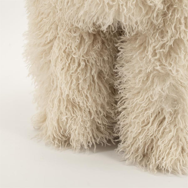 Poef/stoel Doodly By-Boo  - Beige doodle stof