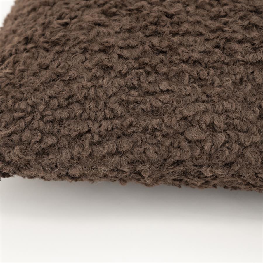 Sierkussen Teddy By-Boo donker bruin - 45x45 cm