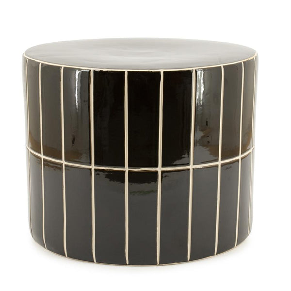 bijzettafel/poef  TileTastic 1 By-Boo - Aardewerk bruine kleur