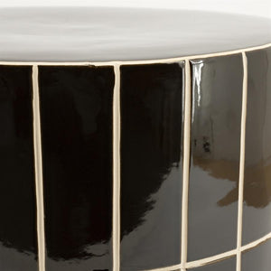 bijzettafel/poef  TileTastic 1 By-Boo - Aardewerk bruine kleur