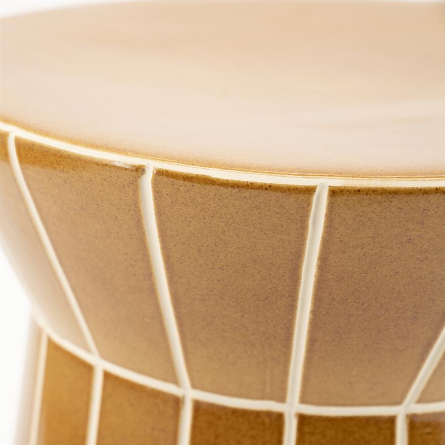 bijzettafel TileTastic 2 By-Boo - Aardewerk mosterd kleur