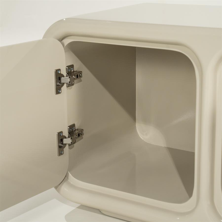 Tv kast Gubby By-Boo 4 deuren- Beige hoogglans (176 cm)