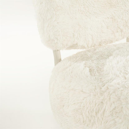 Draaifauteuil Furlo rond By-Boo -Beige zachte stof