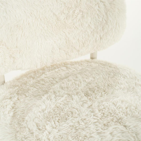 Draaifauteuil Furlo rond By-Boo -Beige zachte stof