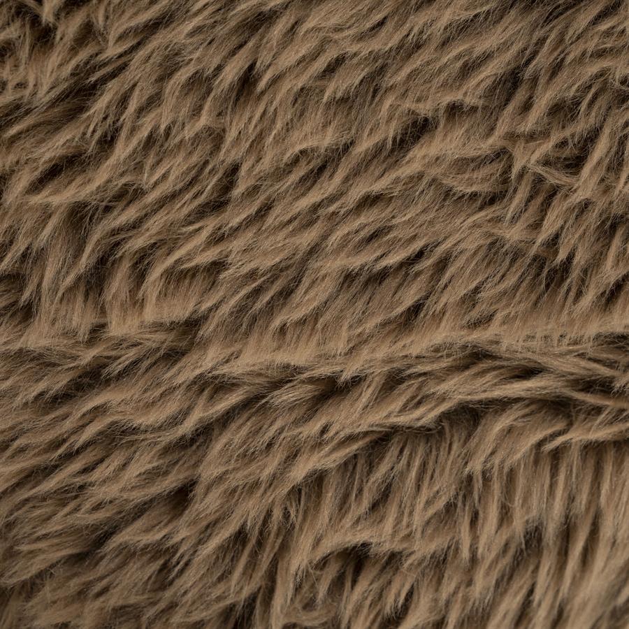 Draaifauteuil Furlo rond By-Boo -Taupe zachte stof