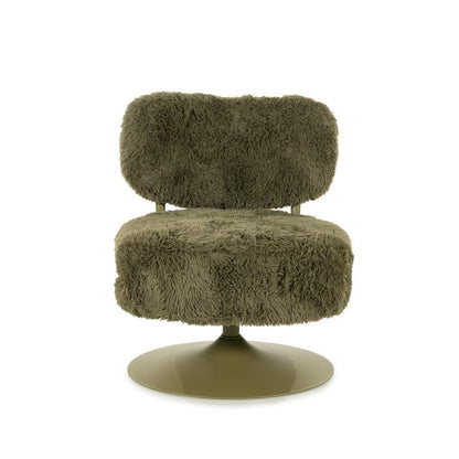 Draaifauteuil Furlo rond By-Boo -Groene zachte stof
