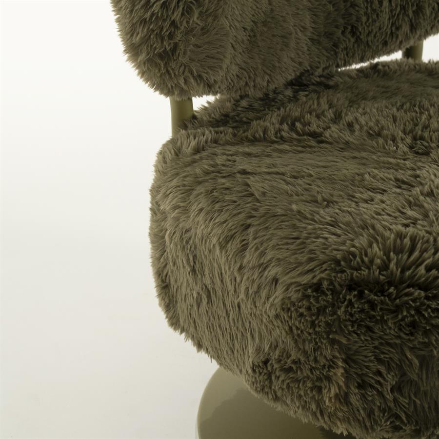 Draaifauteuil Furlo rond By-Boo -Groene zachte stof