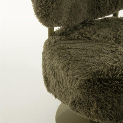 Draaifauteuil Furlo rond By-Boo -Groene zachte stof