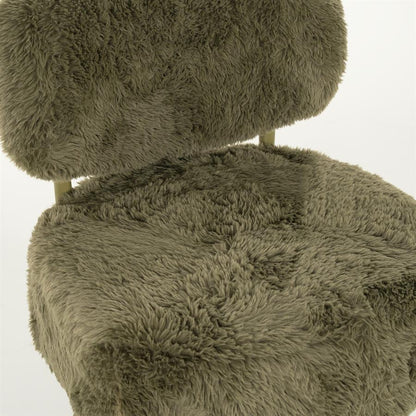 Draaifauteuil Furlo rond By-Boo -Groene zachte stof