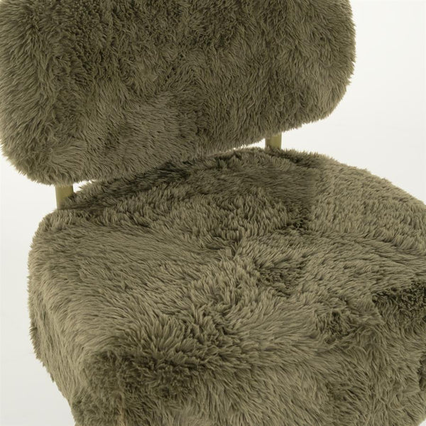 Draaifauteuil Furlo rond By-Boo -Groene zachte stof