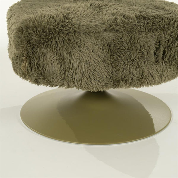 Draaifauteuil Furlo rond By-Boo -Groene zachte stof