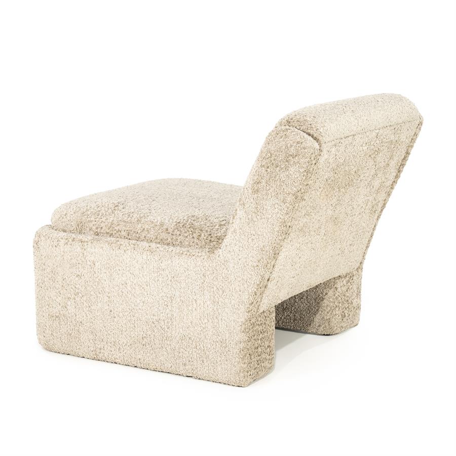 Lounge fauteuil Omla By-Boo - Taupe fluff stof
