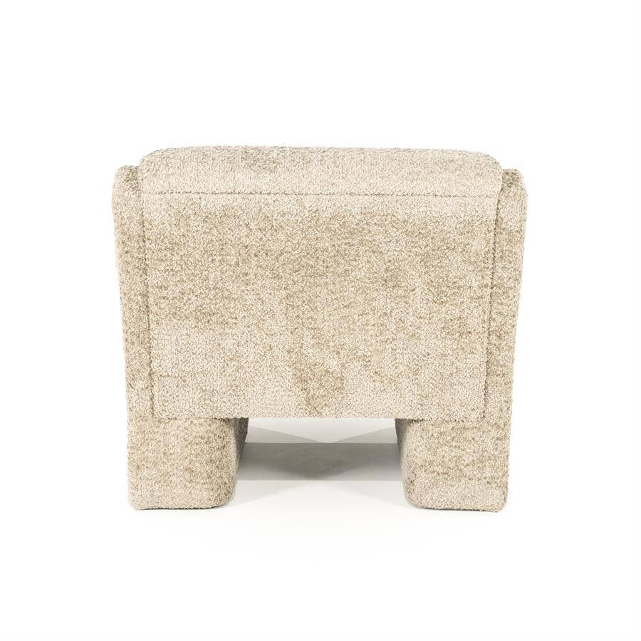 Lounge fauteuil Omla By-Boo - Taupe fluff stof