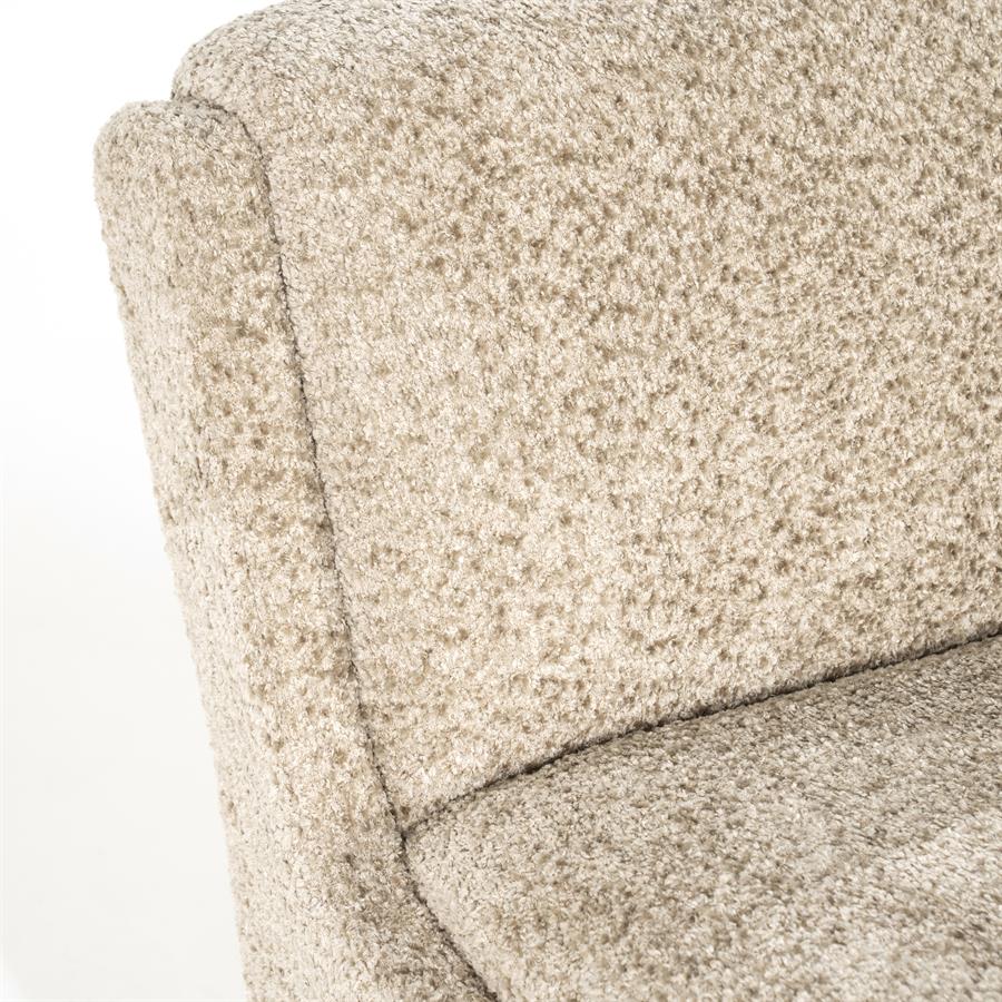 Lounge fauteuil Omla By-Boo - Taupe fluff stof