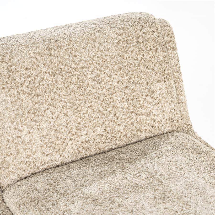 Lounge fauteuil Omla By-Boo - Taupe fluff stof