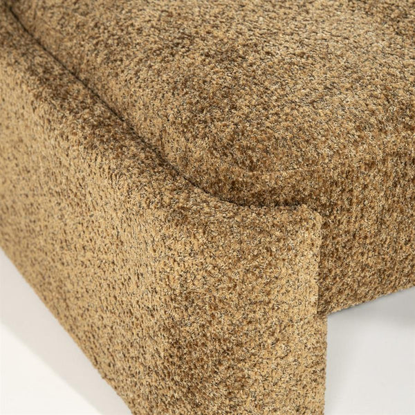 Lounge fauteuil Omla By-Boo - Mosterd fluff stof