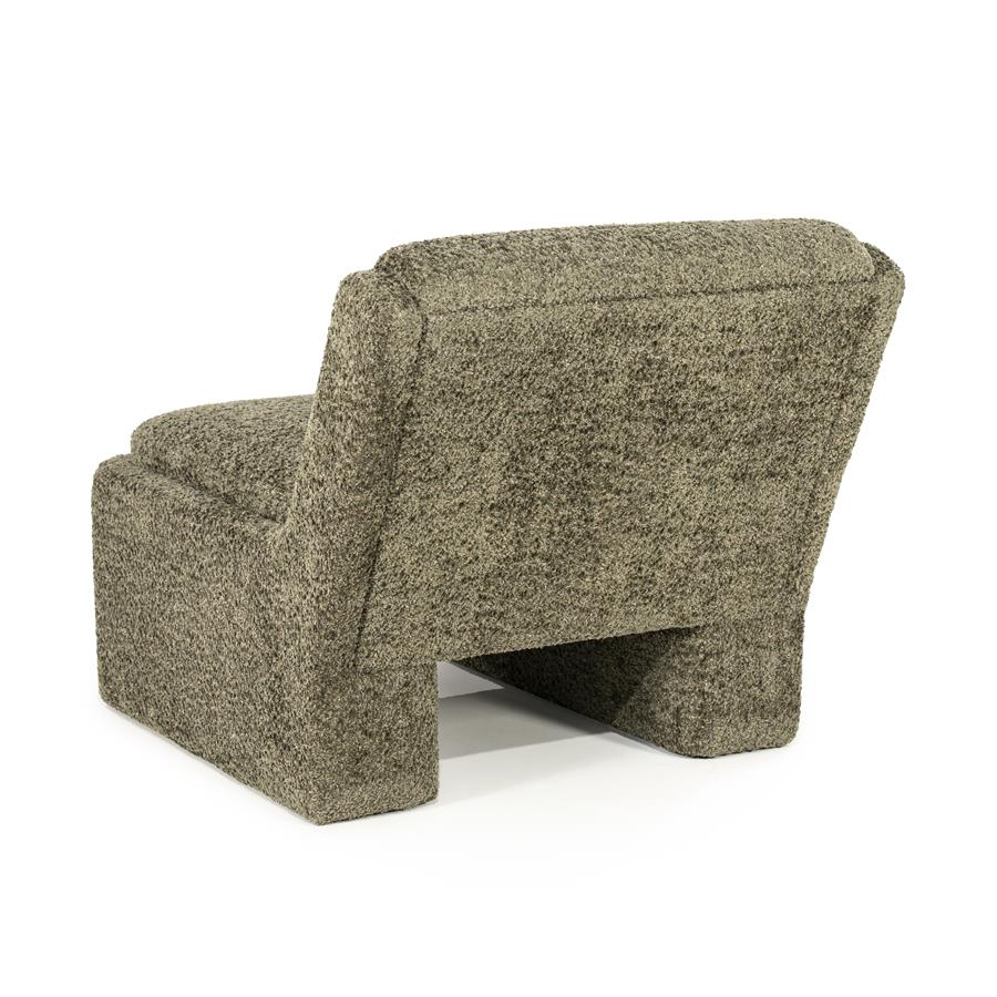 Lounge fauteuil Omla By-Boo - Groene fluff stof