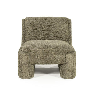 Lounge fauteuil Omla By-Boo - Groene fluff stof