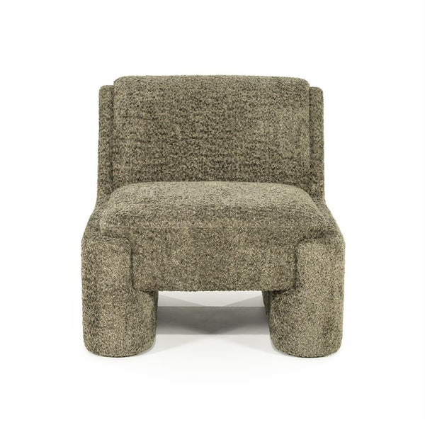 Lounge fauteuil Omla By-Boo - Groene fluff stof