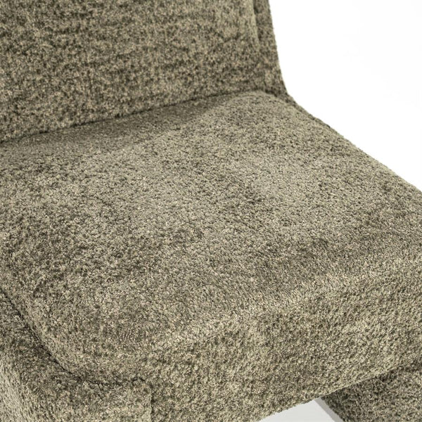 Lounge fauteuil Omla By-Boo - Groene fluff stof