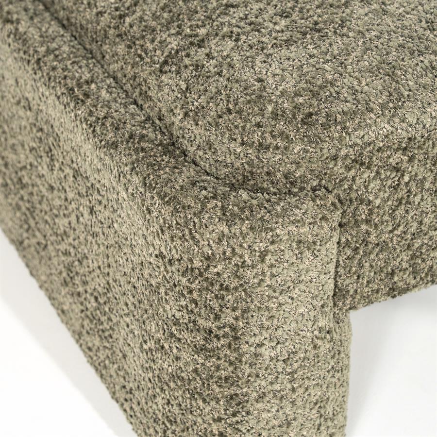 Lounge fauteuil Omla By-Boo - Groene fluff stof
