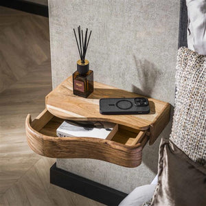 Nachtkastje organic set van 2 stuks / Massief acacia naturel