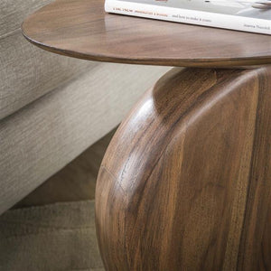 Bijzettafel art solid / Massief acacia glaze brown