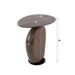 Bijzettafel art solid / Massief acacia glaze brown