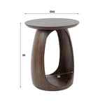 Bijzettafel flow S solid / Massief acacia glaze brown