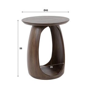 Bijzettafel flow S solid / Massief acacia glaze brown