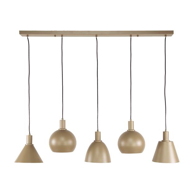 Hanglamp Metallo 5-lichts / Beige