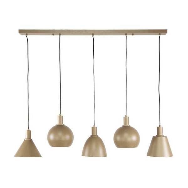 Hanglamp Metallo 5-lichts / Beige