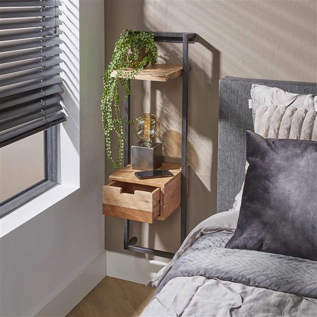 Nachtkastje air solid XS / Massief acacia naturel (Magazijn sale)