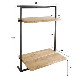 Wand/hang bureau Air Solid / Massief acacia 65x45x100 cm