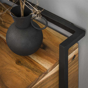 Nachtkastje 1L open vak air solid / Massief acacia naturel