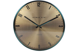 Thomas Kent wandklok "Jewel" rond goud/groen  - Ø53 CM