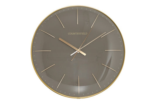 Wandklok Bellamy rond taupe/goud Countryfield Ø35 cm