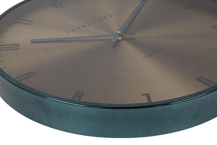Thomas Kent wandklok "Jewel" rond goud/groen  - Ø53 CM