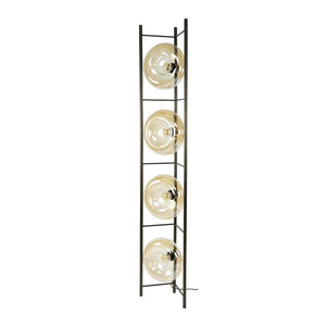 Vloerlamp Soll 4-lichts / Amber glas