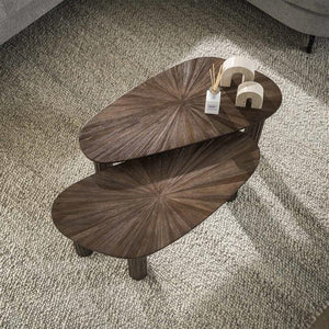 Salontafel set/2 hoekvormig Maya teak / Teak rust brown