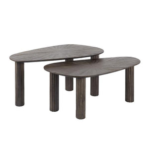 Salontafel set/2 hoekvormig Maya teak / Teak rust brown