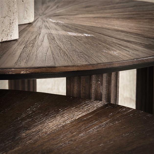 Salontafel set van 2 vierhoekig Maya teak / Teak rust brown