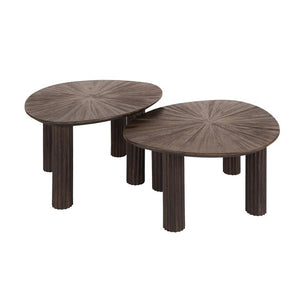 Salontafel set van 2 vierhoekig Maya teak / Teak rust brown