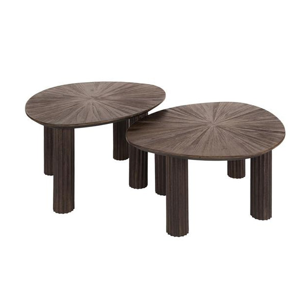 Salontafel set van 2 vierhoekig Maya teak / Teak rust brown