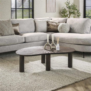 Salontafel 110 niervormig Maya teak / Teak rust brown