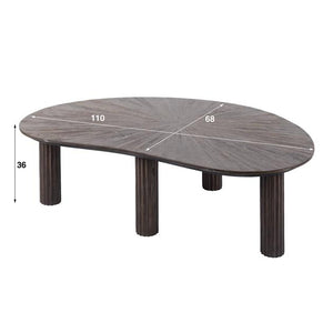 Salontafel 110 niervormig Maya teak / Teak rust brown