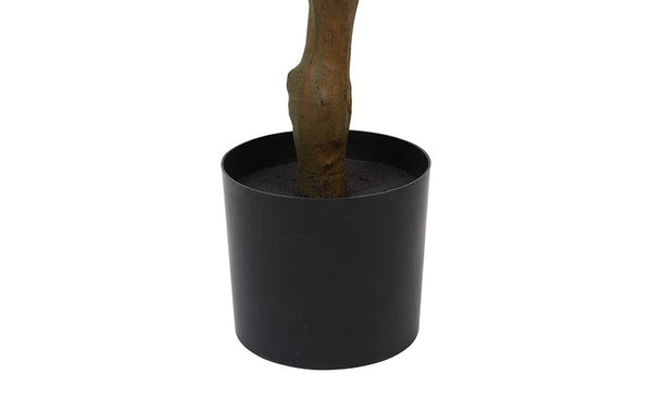 Kunst plant Sinansis/mandarijn in pot groen/oranje- 210 cm hoog