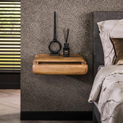 Nachtkastje sleek / Massief mango zandkleur van Idéco Design, foto 2