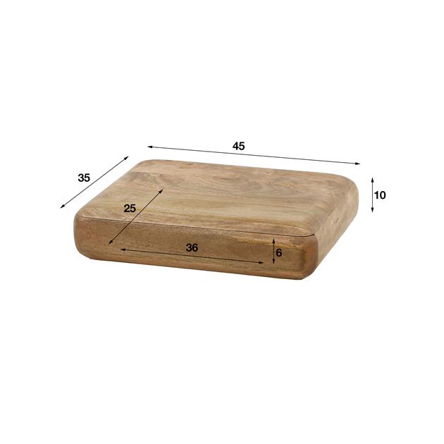 Nachtkastje sleek / Massief mango zandkleur van Idéco Design, foto 5
